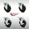 Service Caster 5 Inch SS Phenolic Swivel Top Plate Caster Set with 2 Brakes SCC-SS20S514-PHS-2-TLB-2 - alternate 7